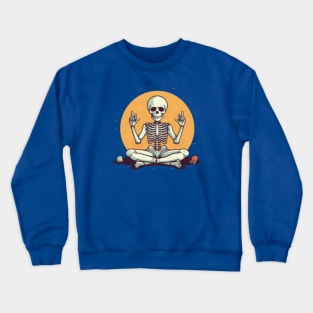 Skelton doing yoga Crewneck Sweatshirt